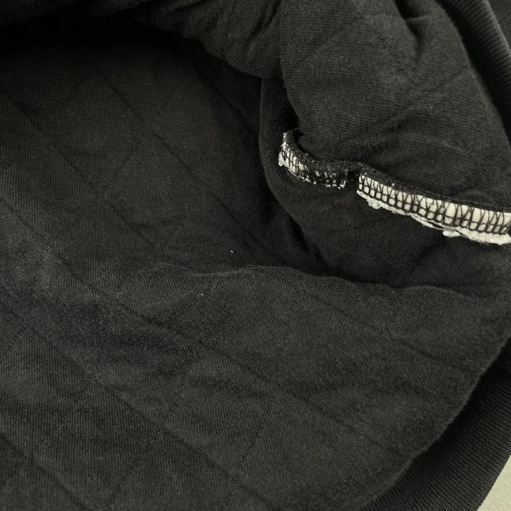 Levi Strauss & Co Sweatshirt Mens‎ L Black Quilted Casual Crewneck Long Sleeve